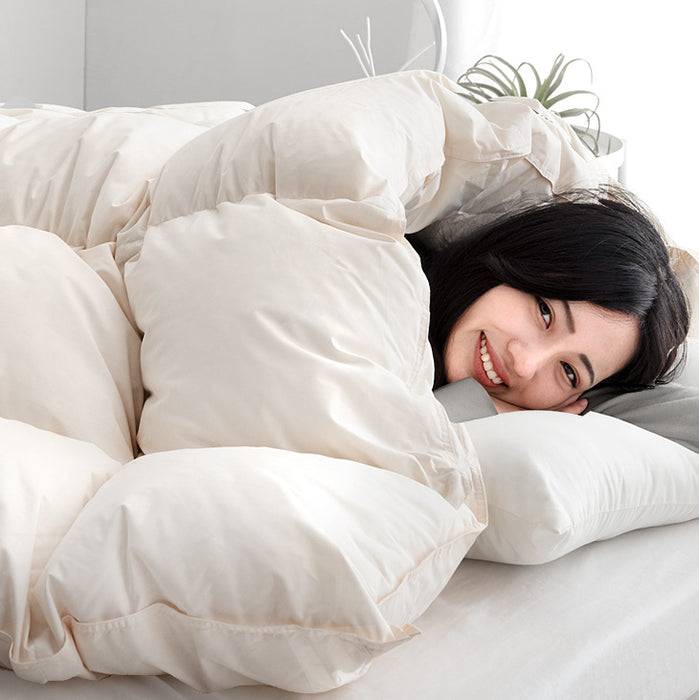 シングルロング] 羽毛布団 ホワイトマザーグース95％ 440dp 超長綿60