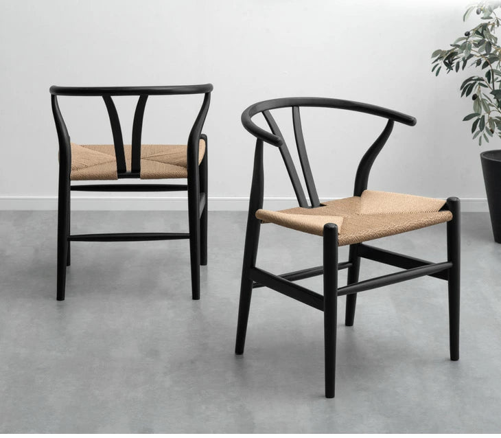 2脚セット］北欧モダンスタイル ダイニングチェア 完成品 天然木