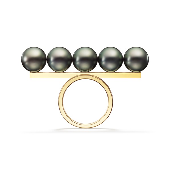 バランス シグネチャー ブラック リング RNB-4538-18KYG|リング