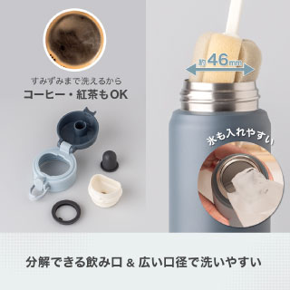 分解して洗えるワンタッチマグボトル500ml/TB-673 | 名入れ印刷