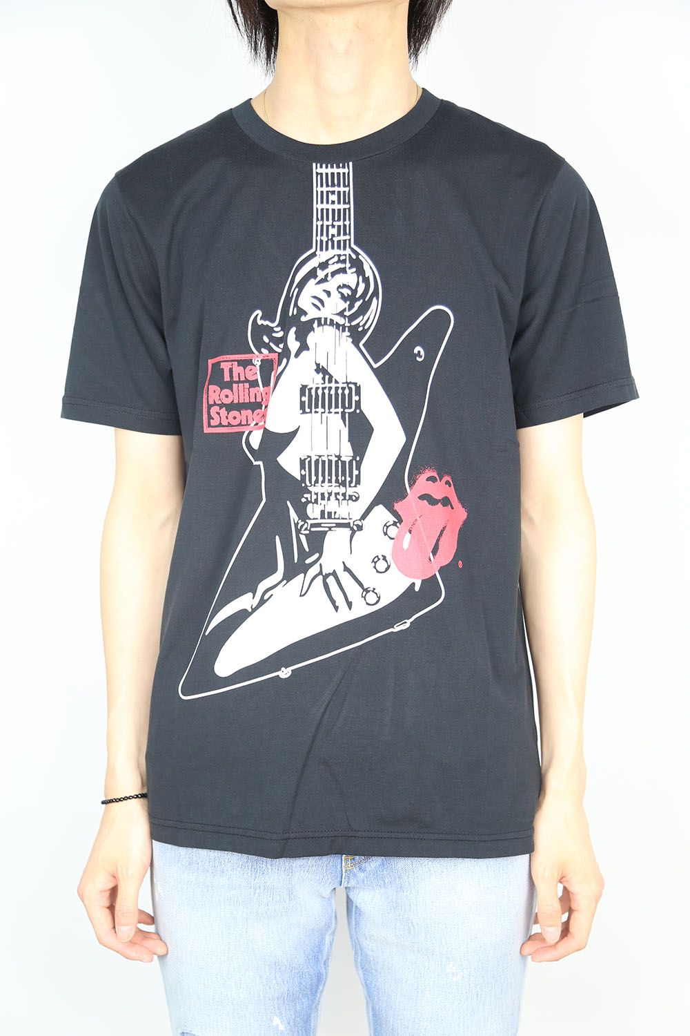 HYSTERIC GLAMOUR - THE ROLLING STONES/STONES LOVES GUITAR GIRL T