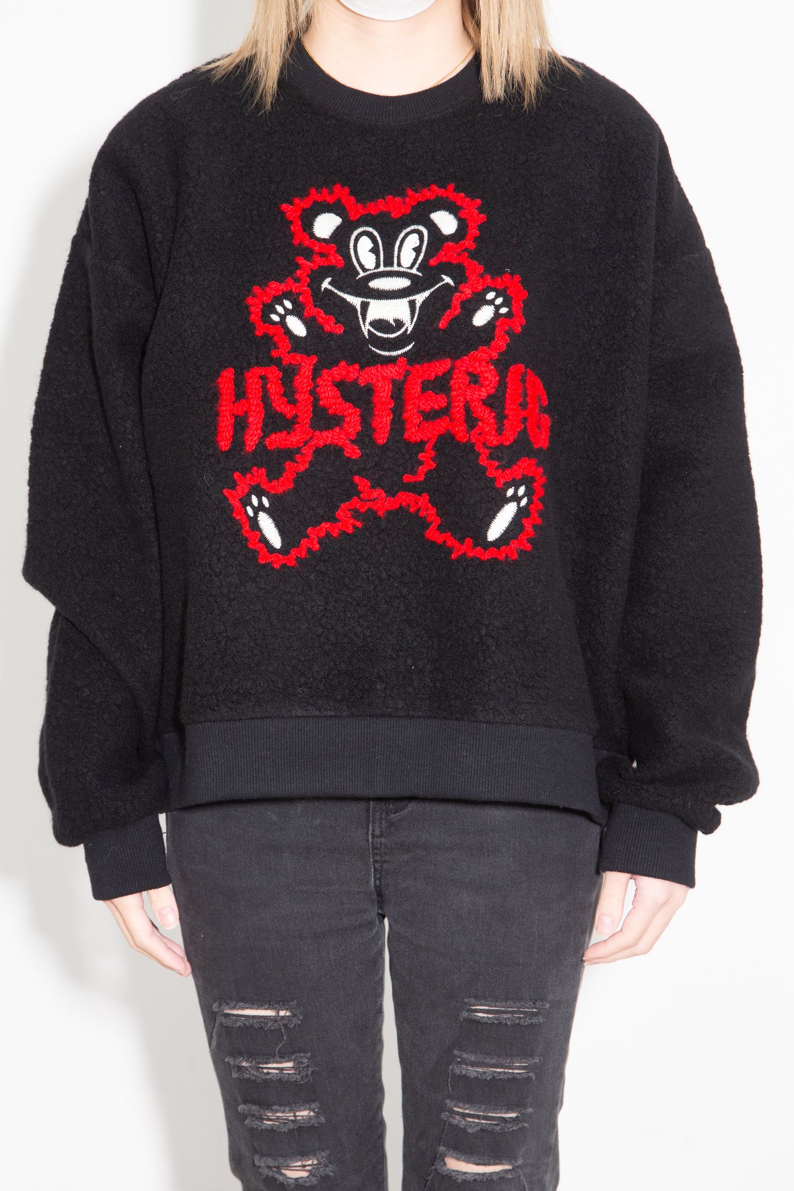 HYSTERIC GLAMOUR - FIRE BEAR刺繍 オーバーサイズスウェット