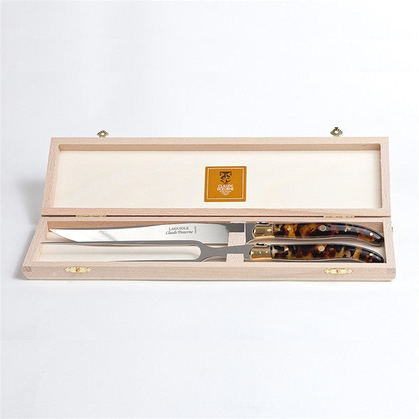 Claude Dozorme Laguiole Carving Set - Flake – The Happy Cook