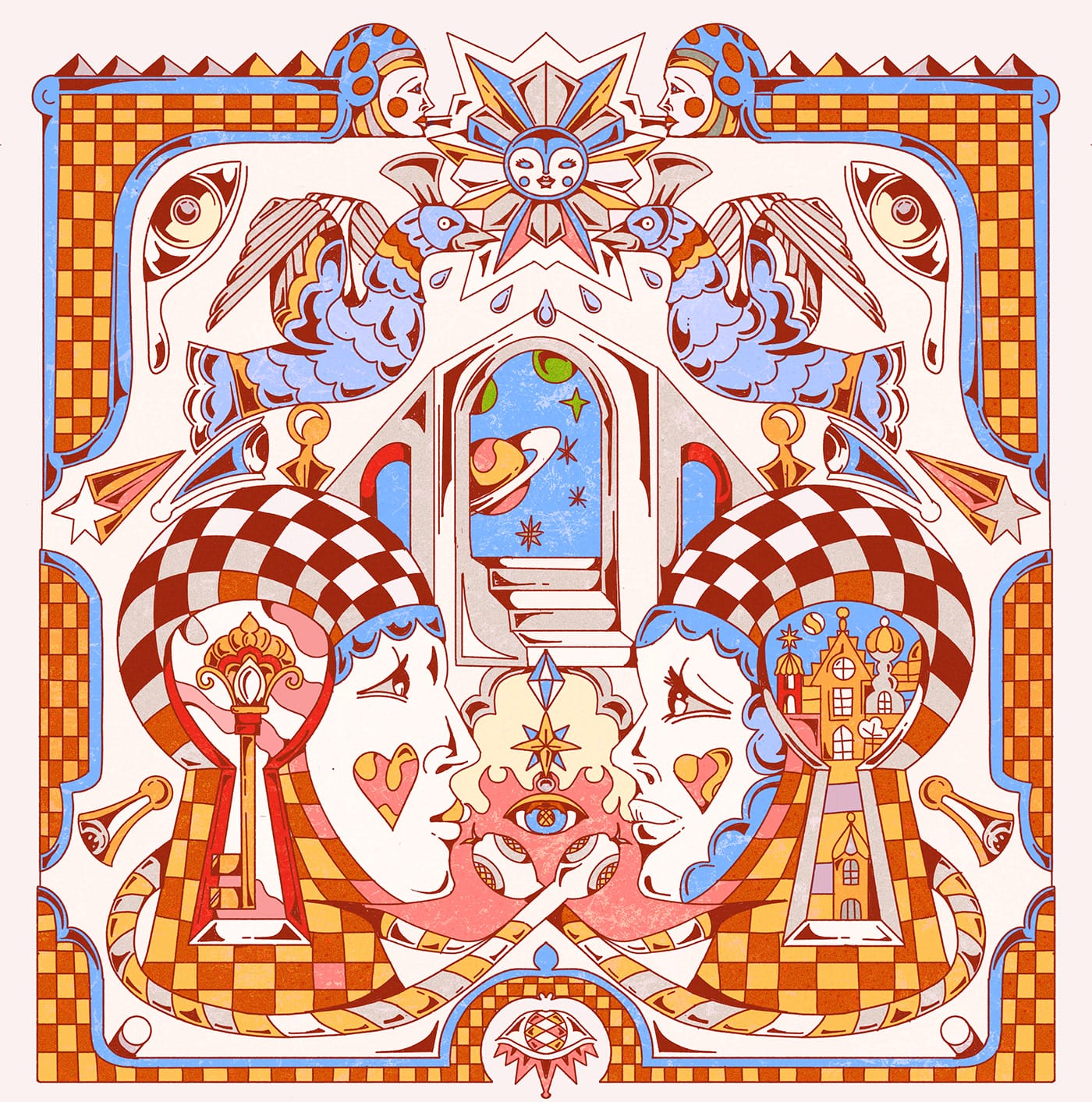 Delight in the Color and Symmetry of YoAz's Kaleidoscopic Digital