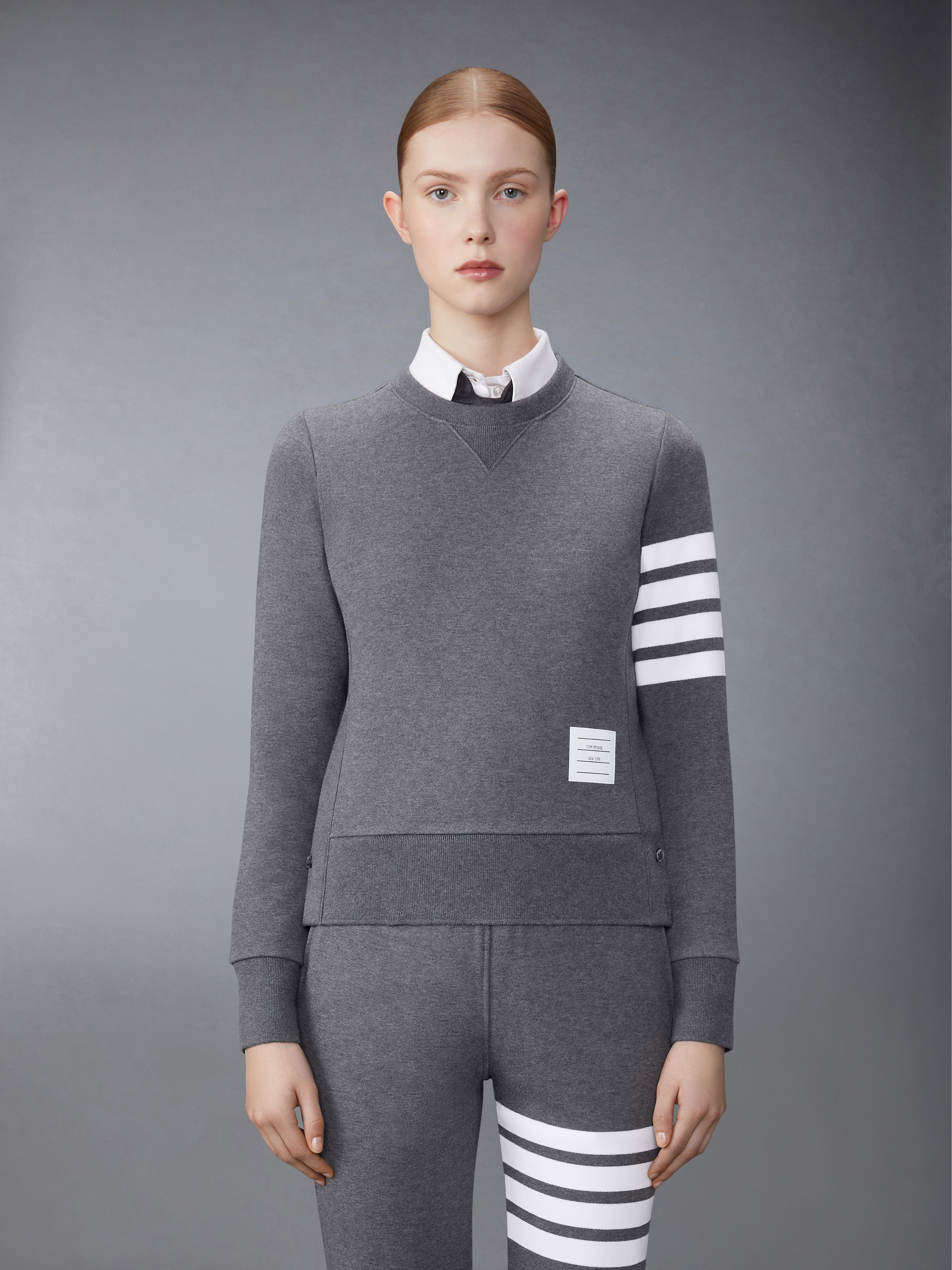 Cotton 4 Bar Classic Pullover Sweatshirt | Thom Browne