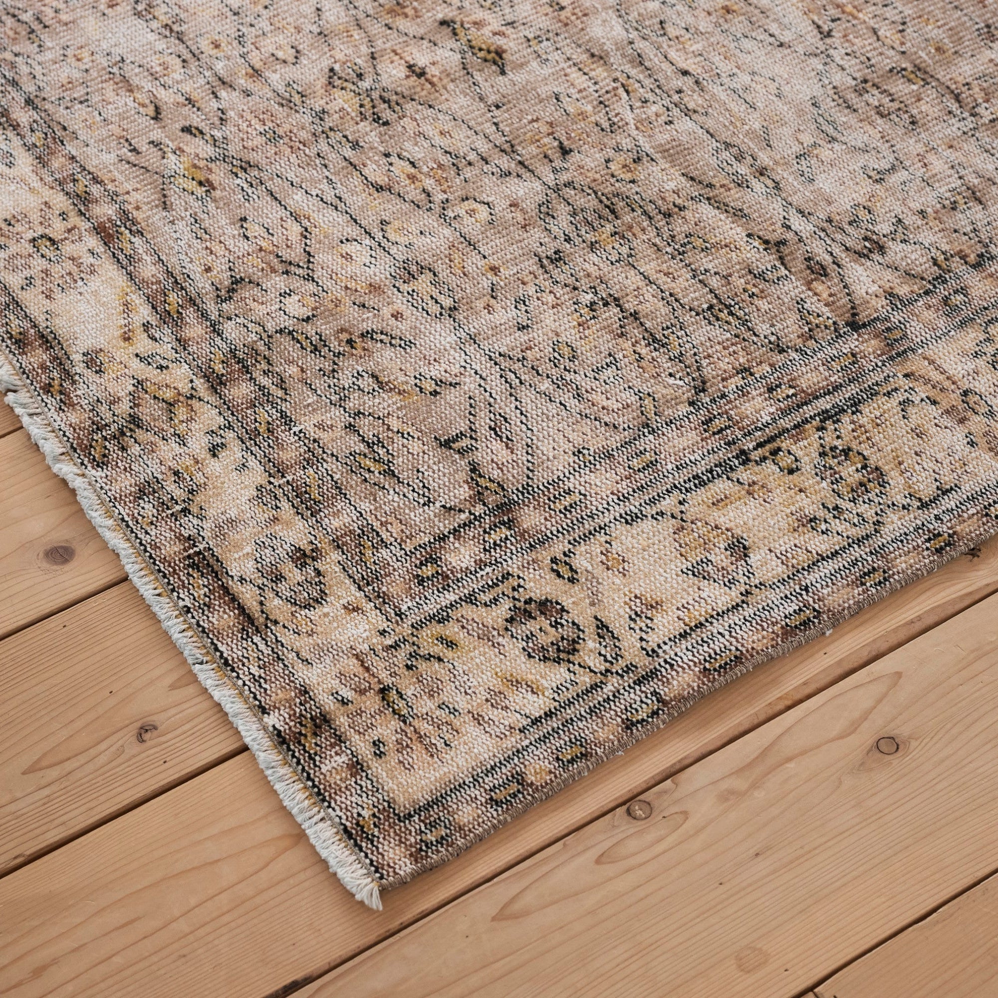 ヴィンテージラグ | トルコ・イスパルタ No.04 | 茶色 | 223 × 146 – tiflo