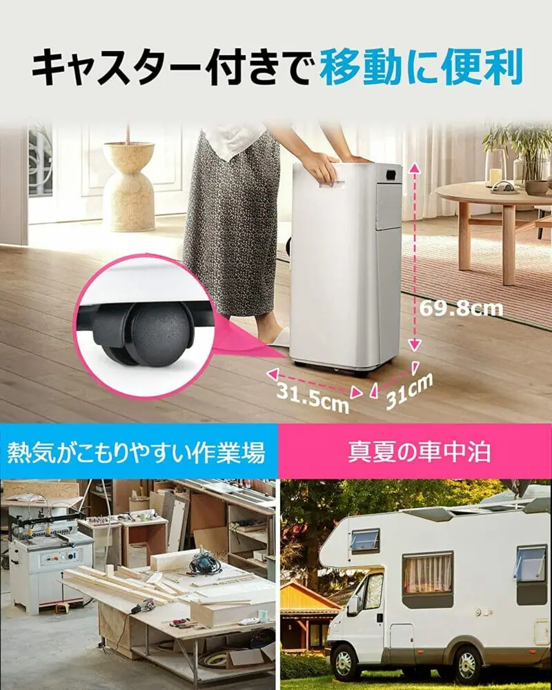 Rintuf 2.3kWスポットクーラー』レビュー | 7～8畳前後の広さに最適な