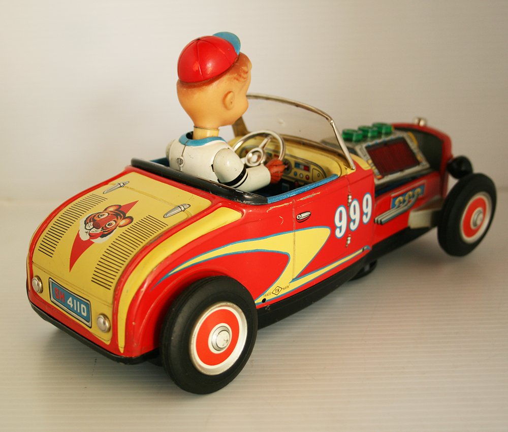 Nomura, Shinkosha Japan 60's Hot Rod 999 Battery Operated 10.25