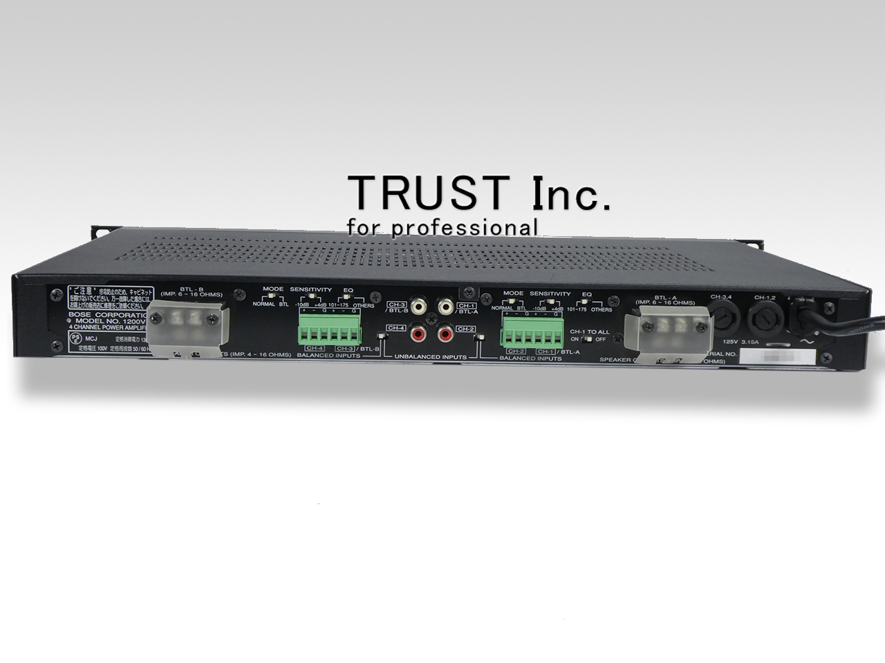 1200VI / 4ch Power Amplifier【中古放送用・業務用 映像機器・音響
