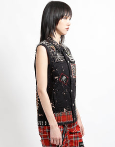 HAND STUDDED PUNK VEST – trashandvaudeville
