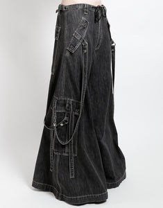 BOOSTER STRAP PANT BLACK DENIM – trashandvaudeville