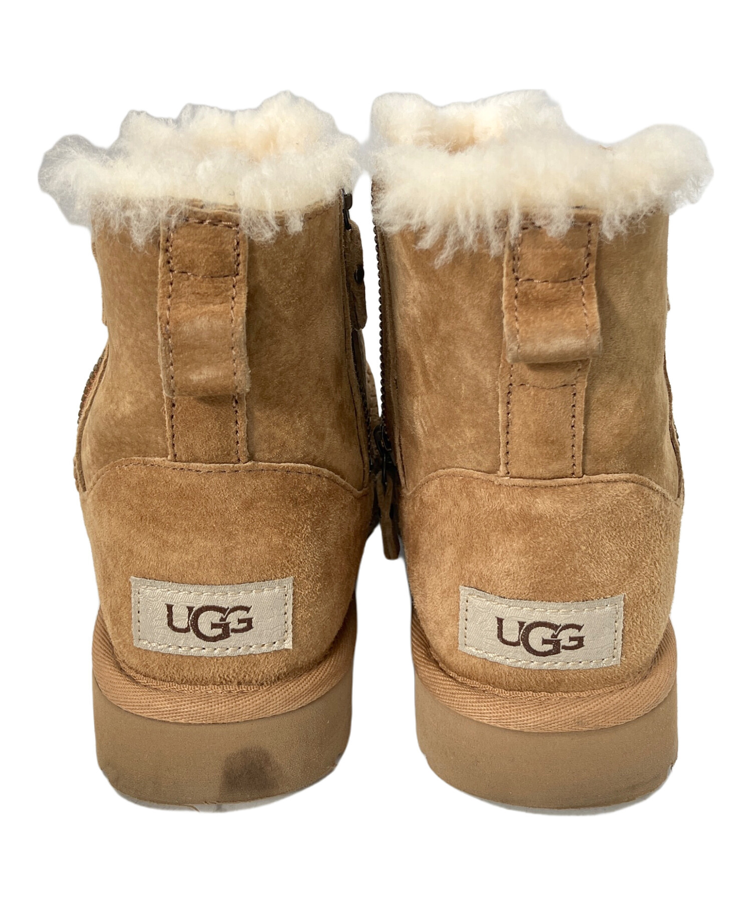 中古・古着通販】UGG (アグ) サイドジップブーツ ベージュ サイズ