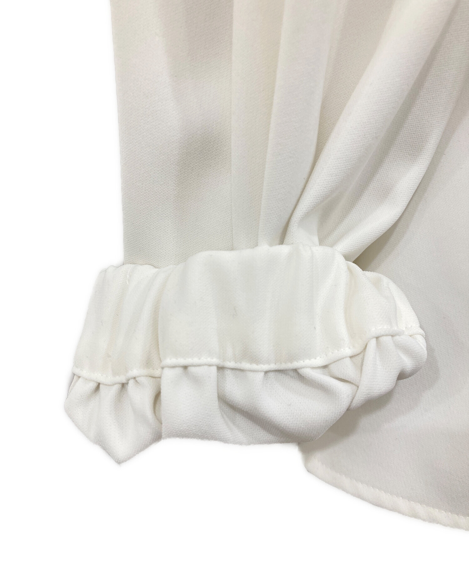 中古・古着通販】YORI (ヨリ) セレモニーリボンパフブラウス ホワイト