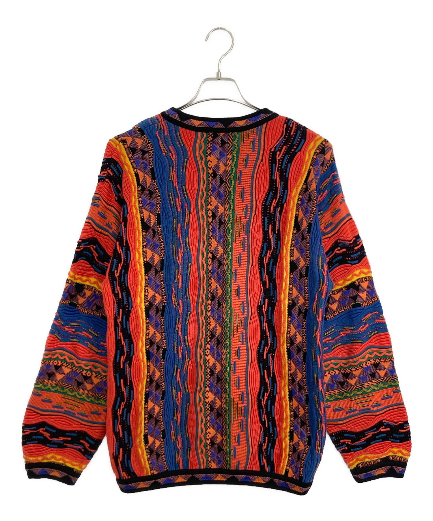 中古・古着通販】TUNDRA (ツンドラ) TUNDRA 3Dニット ピンク×ブルー