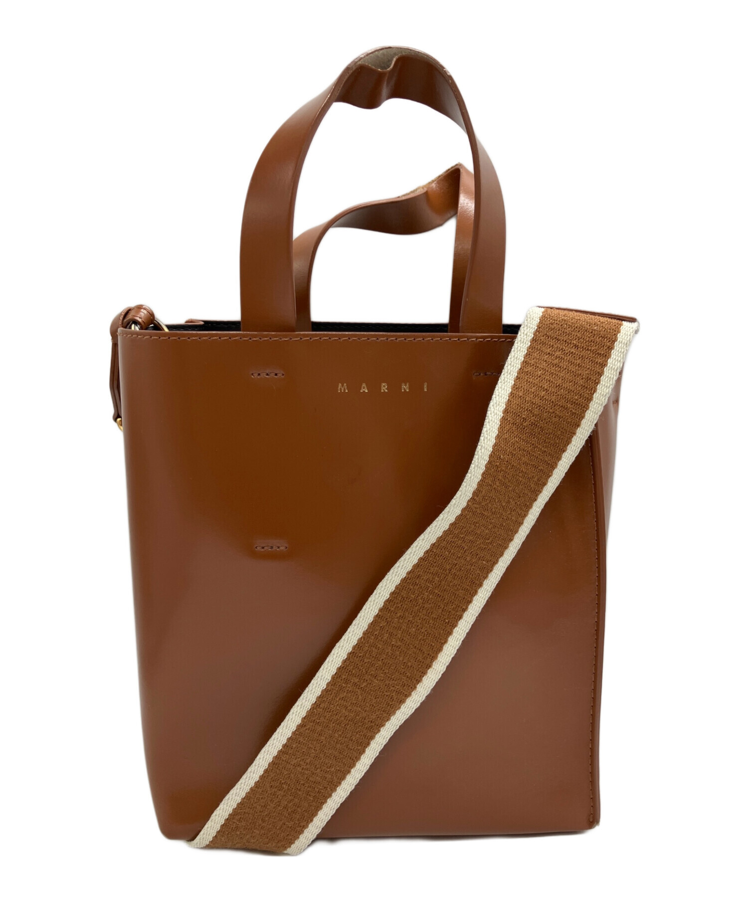 中古・古着通販】MARNI (マルニ) MUSEO BAG MINI ブラウン｜ブランド