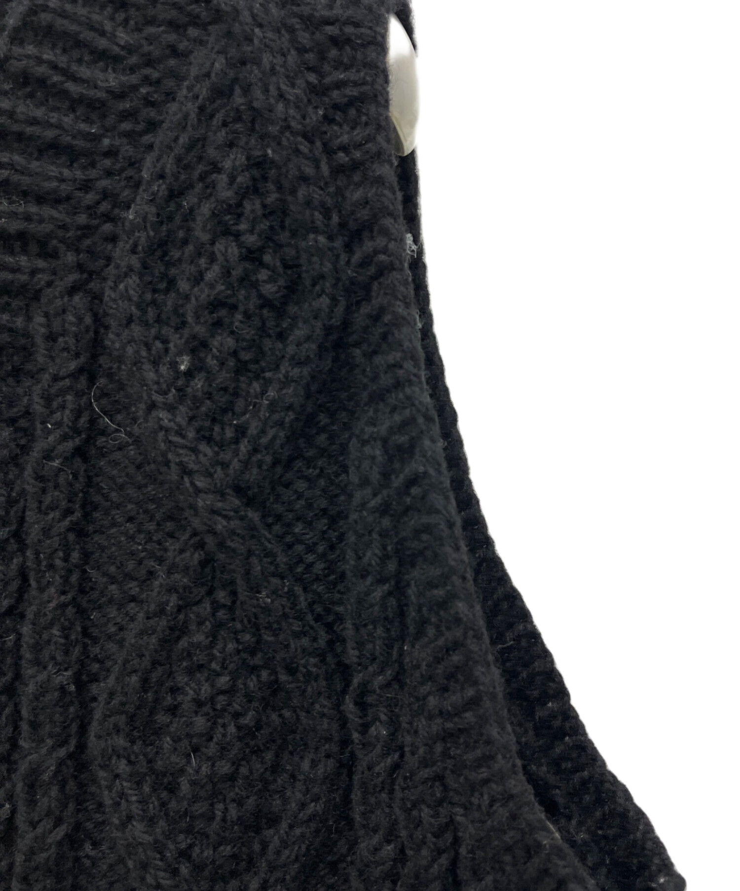 中古・古着通販】INVERALLAN (インバーアラン) ニットベスト ブラック