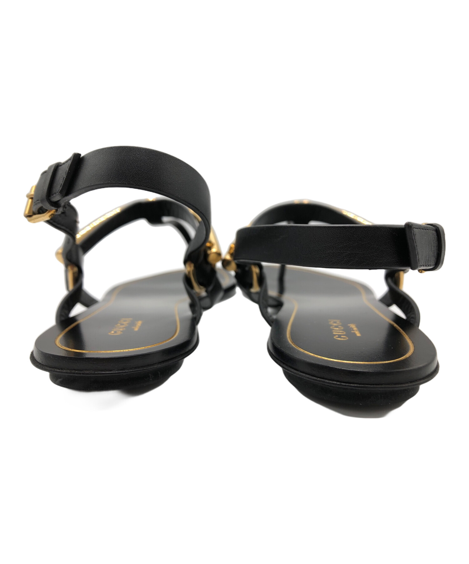 中古・古着通販】GUCCI (グッチ) ホースビットトングサンダル ブラック