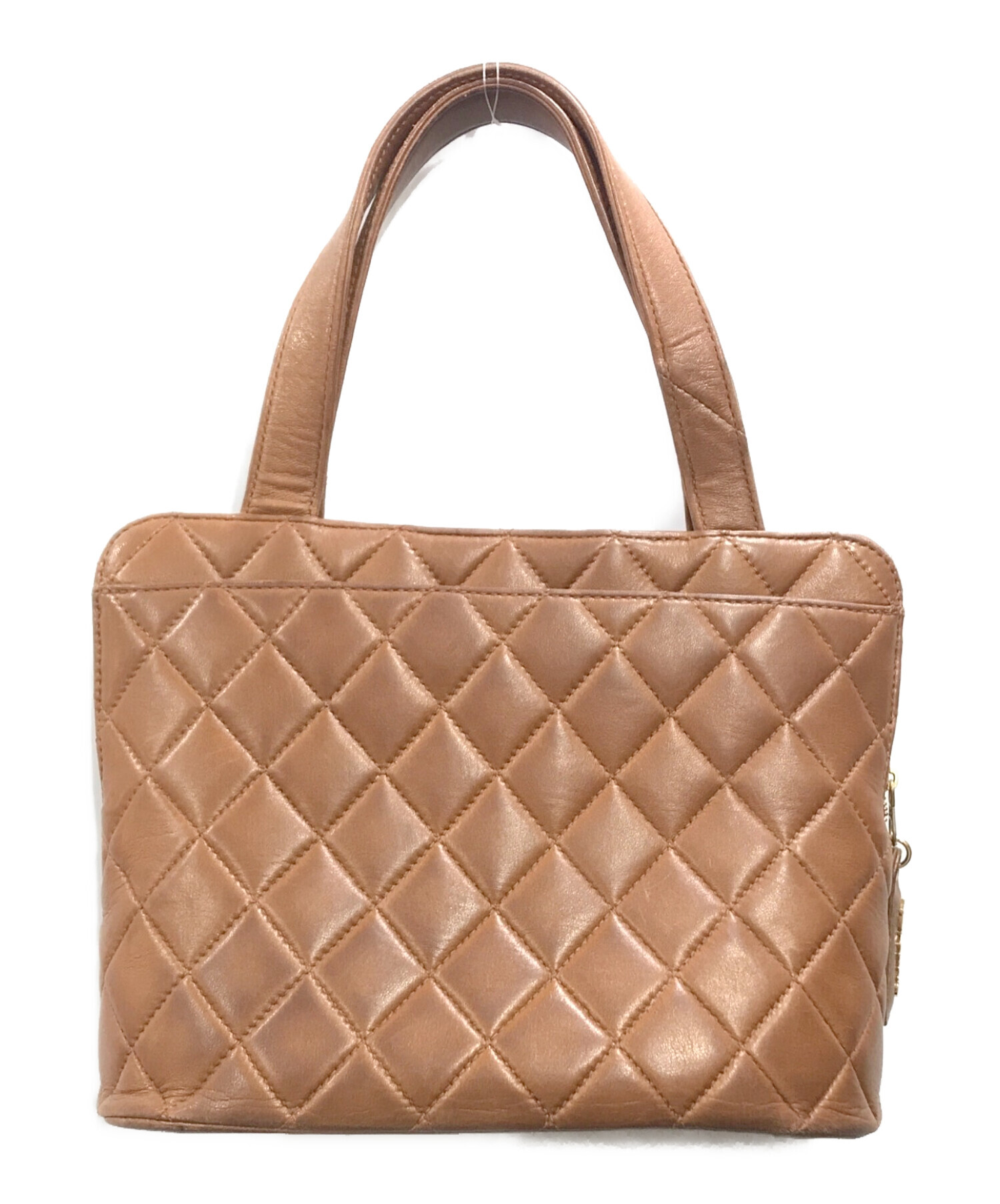 中古・古着通販】CHANEL (シャネル) キルティングレザーハンドバッグ