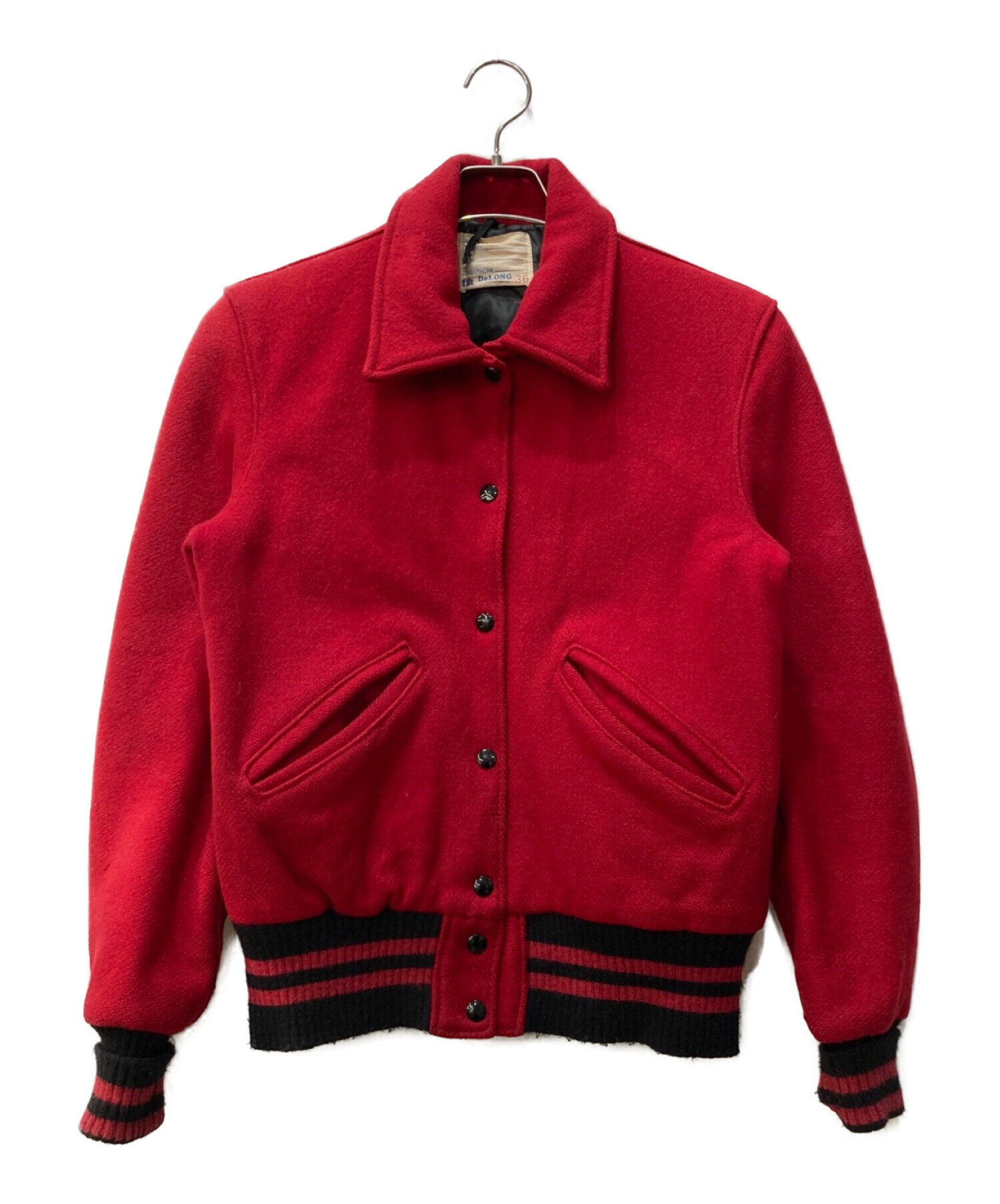 中古・古着通販】DeLong (デロング) 70s スタジャン レッド サイズ:36