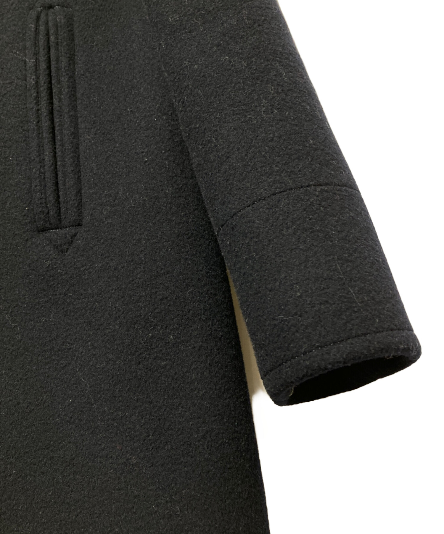 中古・古着通販】HYKE (ハイク) ウールメルトンロングピーコート