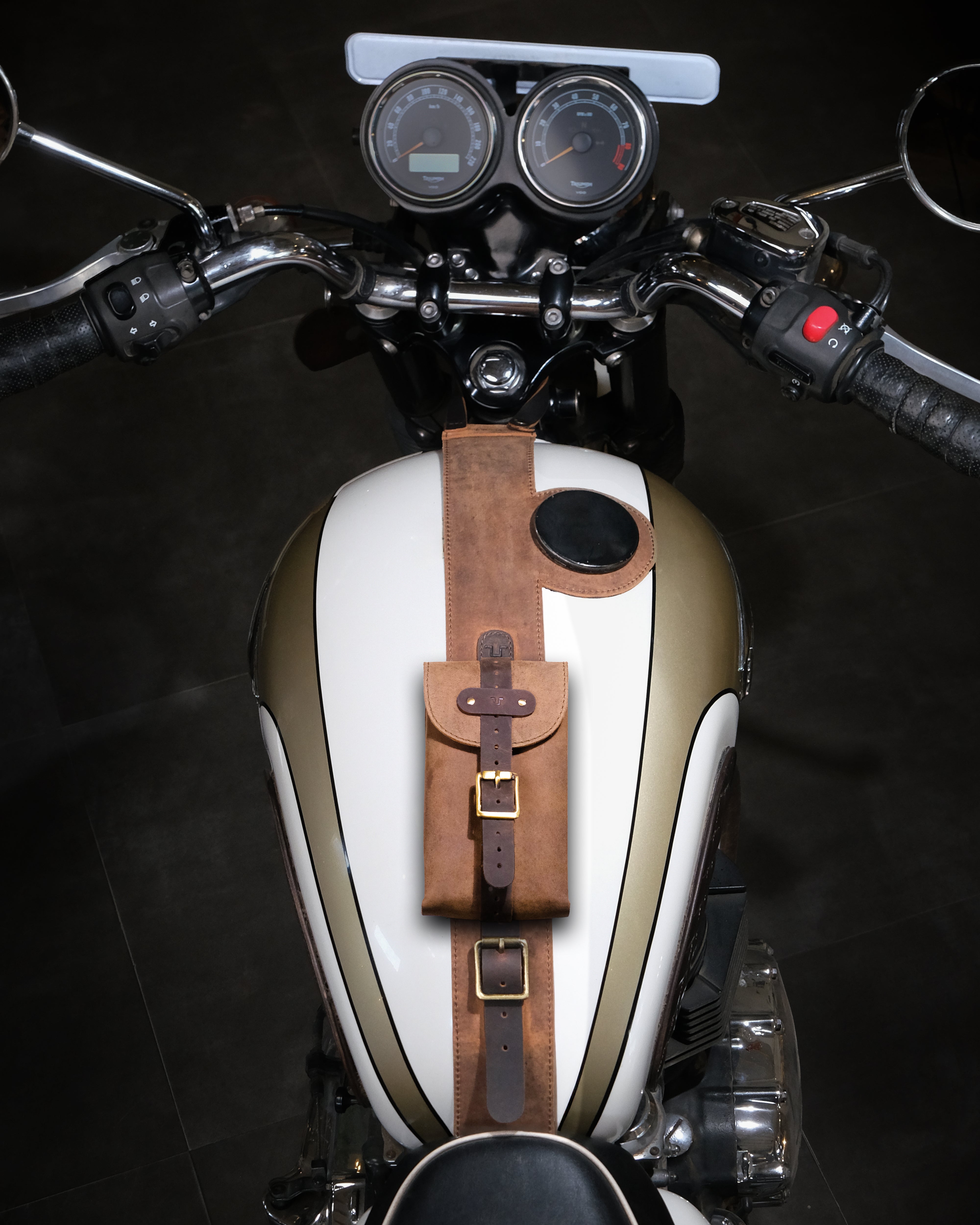 triumph: moto exclusive tank strap – trip machine company