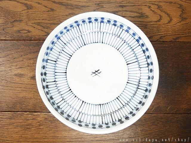 砥部焼 陶彩窯 古砥部 6寸深皿 青垣文 | 内田屋通販