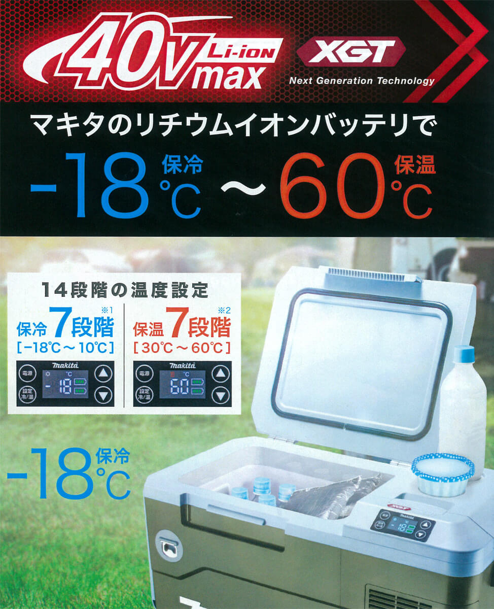 マキタ CW003GZO 40Vmax充電式保冷温庫(7L)オリーブ(本体のみ) ウエダ