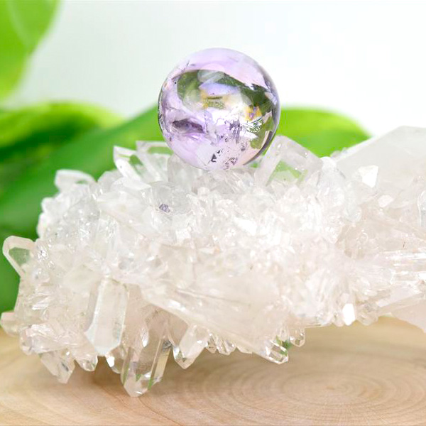 ガーデンクォーツ（千層ガーデン） 丸玉 置物｜アップストーンオンビル