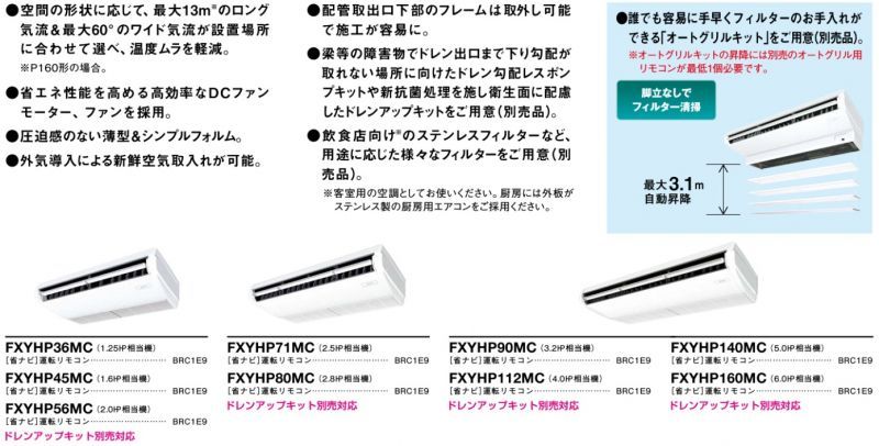 ダイキン ビル用マルチエアコン クリーンテクノロジーユニット対応天井