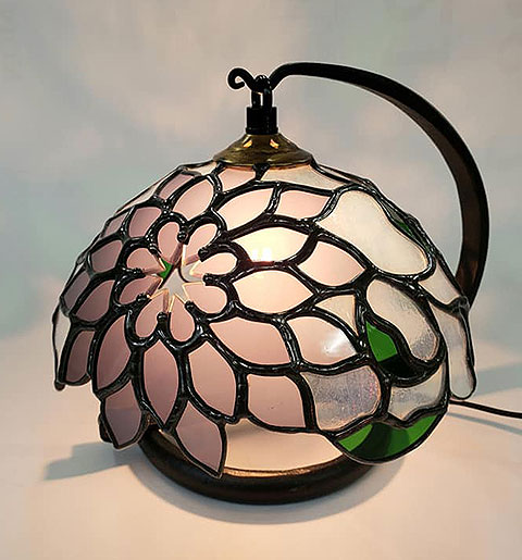 ステンドグラス・ビトロ Stained Glass Vitrail / No.156 ダリア(紫)