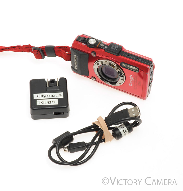 Olympus Stylus TG-3 Red 16MP Waterproof Shockproof Digital Camera [EXC