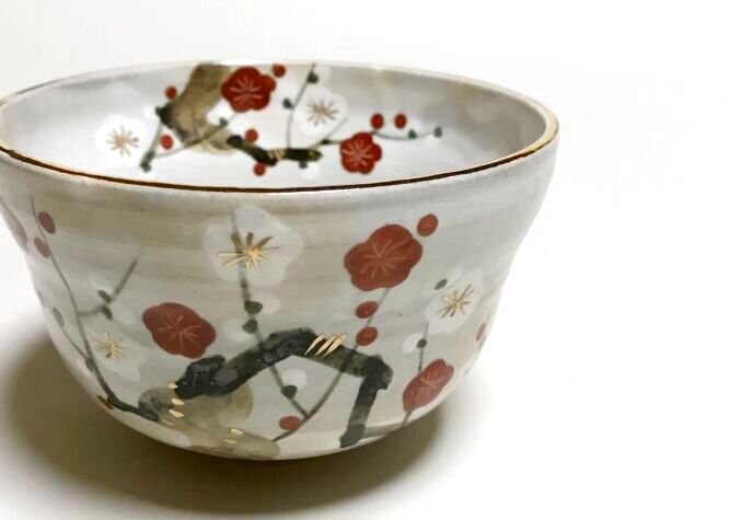 京焼・清水焼 抹茶碗 紅白梅 （こうはくばい）｜京焼・清水焼 陶器の