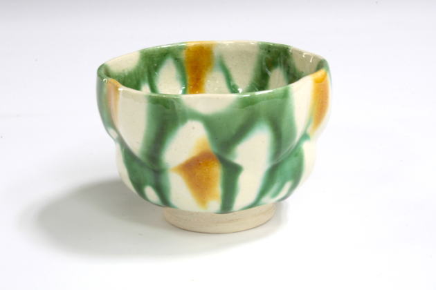 柳瀬美術店 / 加藤卓男「正倉院復元三彩花形酒杯」共箱[KATO Takuo