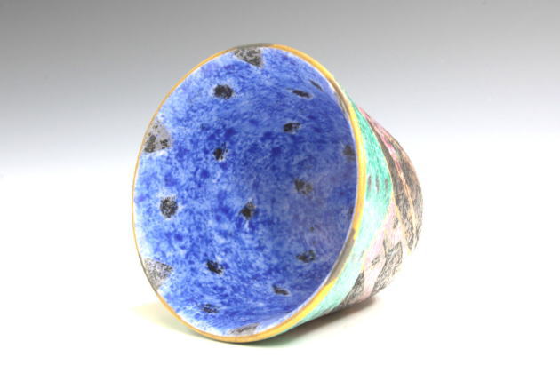 1850年頃 定価30万◇マイセン マルコリーニ期『金彩コバルト花文透かし