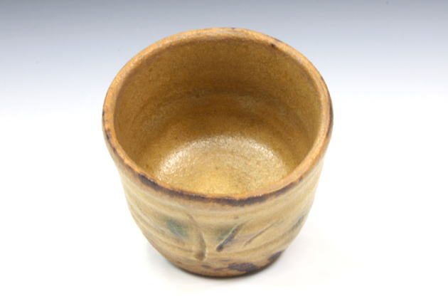 柳瀬美術店 / 各務周海「黄瀬戸ぐい呑」共箱[KAGAMI Shukai]Sake cup