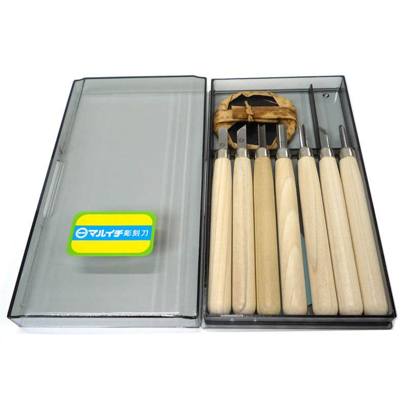 マルイチ彫刻刀 7本組セット プラケース入り | ゆめ画材