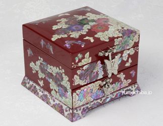 真珠貝の象嵌ラッカー木製ボックス 真珠貝の象嵌ラッカー木製ボックス