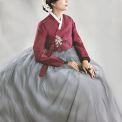 オーダーメイドチマチョゴリ・化繊・チマチョゴリ・25n-147 女性化繊