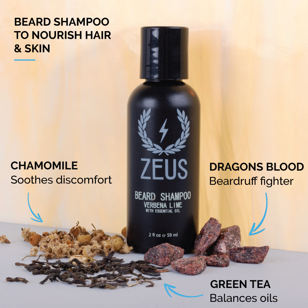 Travel Beard Shampoo and Conditioner Set, 2 fl oz | Zeus