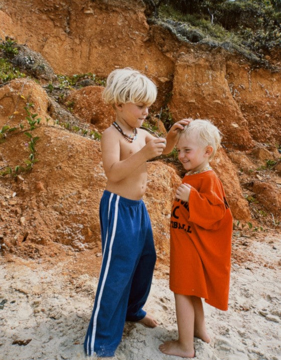 twin stripe terry pant | blu – ZIGGY ZAZA