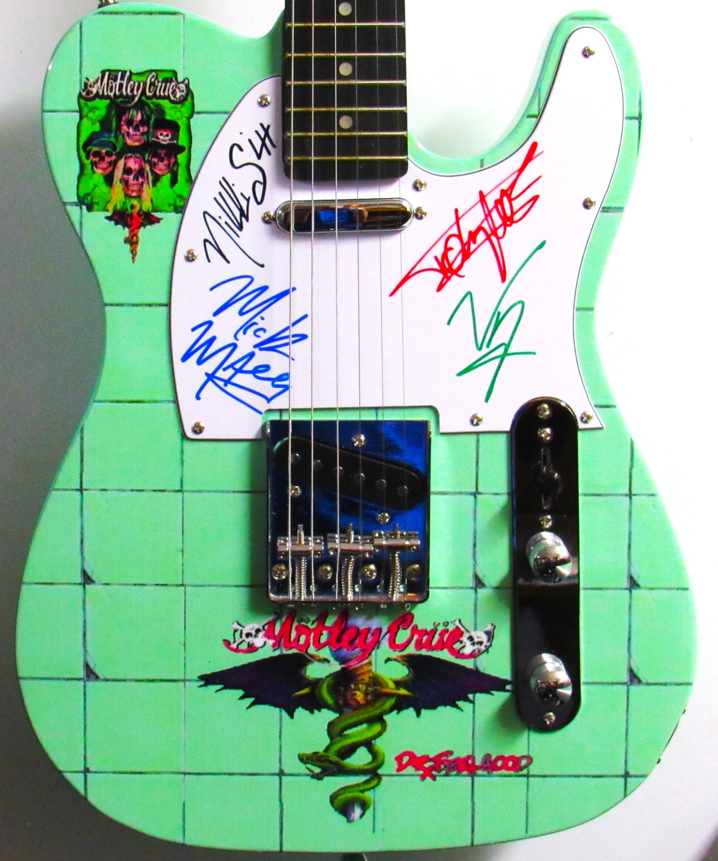 Buy Motley Crue Autographed Guitar | Zion Graphic Collectibles