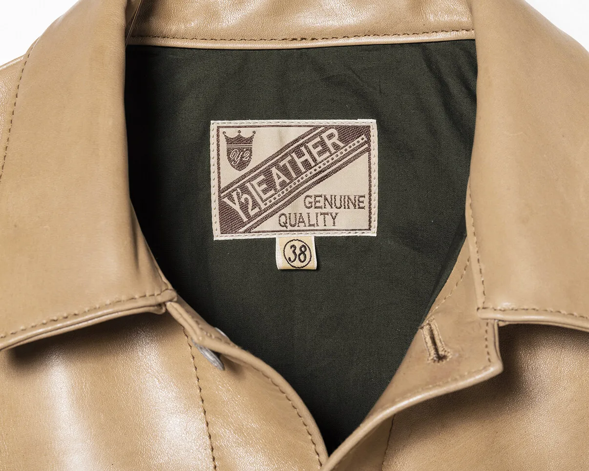 PERSIMMON TANNIN DYED HORSE WWII JEAN JACKET[ KB-140-T ] | Y'2 LEATHER