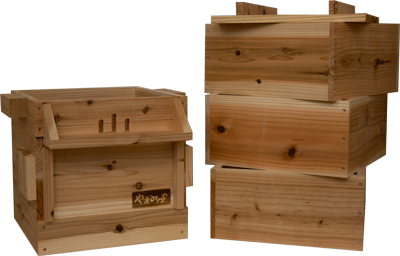 ニホンミツバチの重箱式巣箱製造販売 | やまみつや