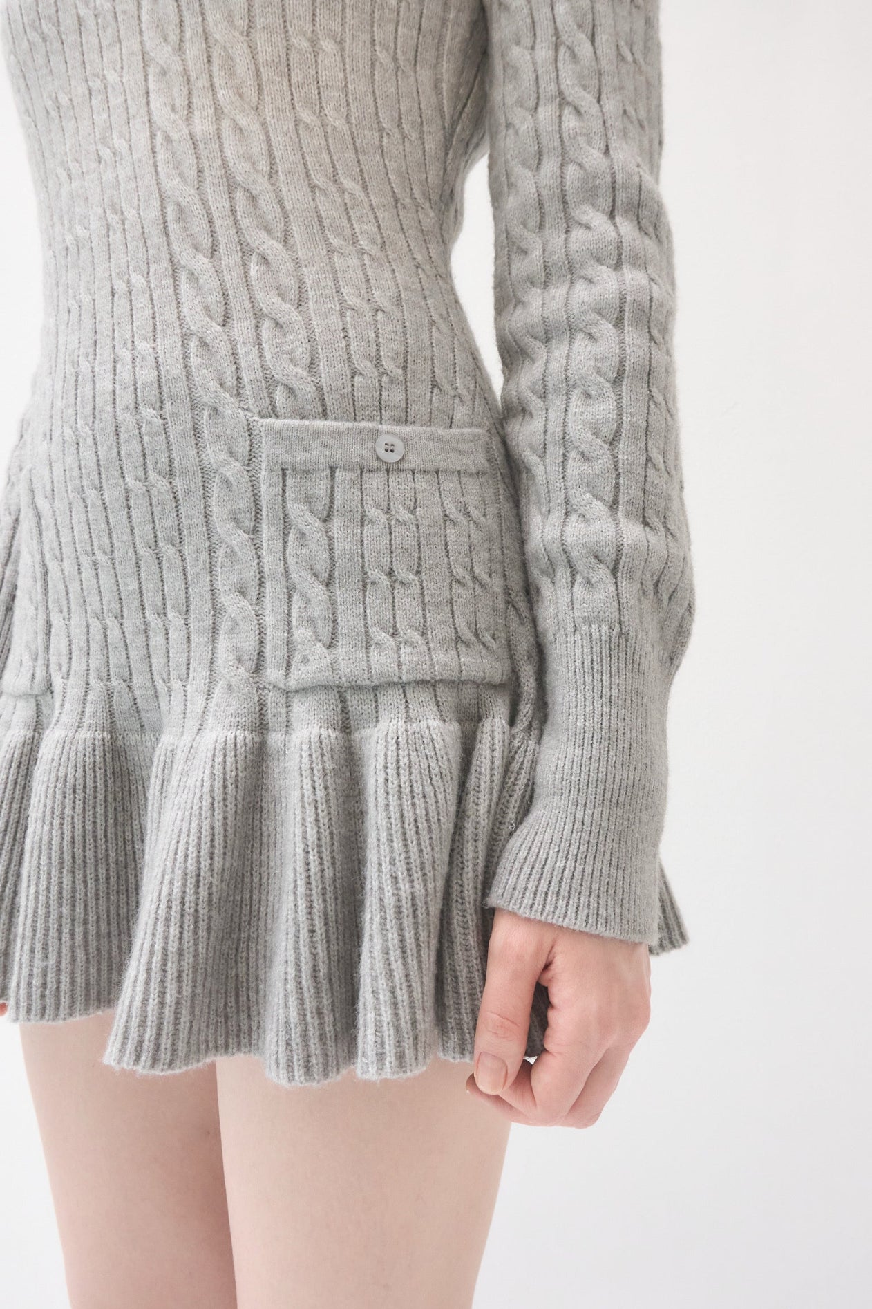 One shoulder cable knit op – YILON