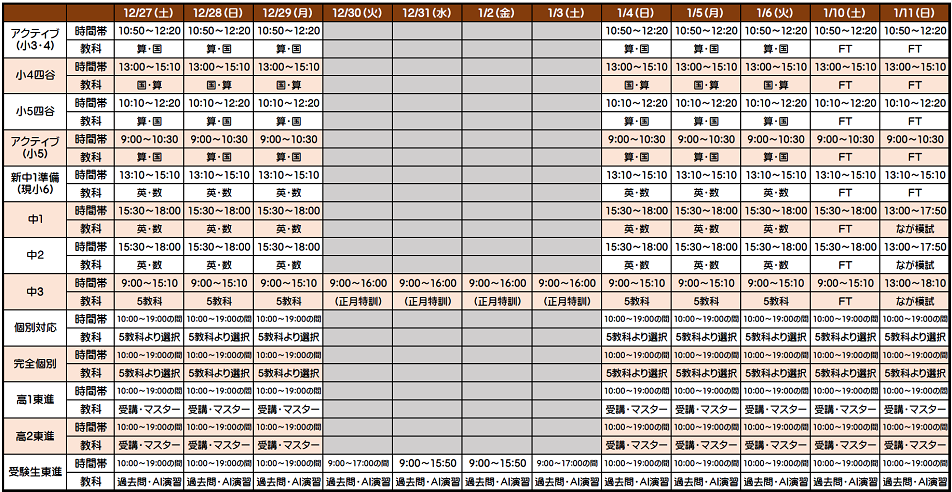 2025年度冬期講習 | 進学塾ヨダゼミ