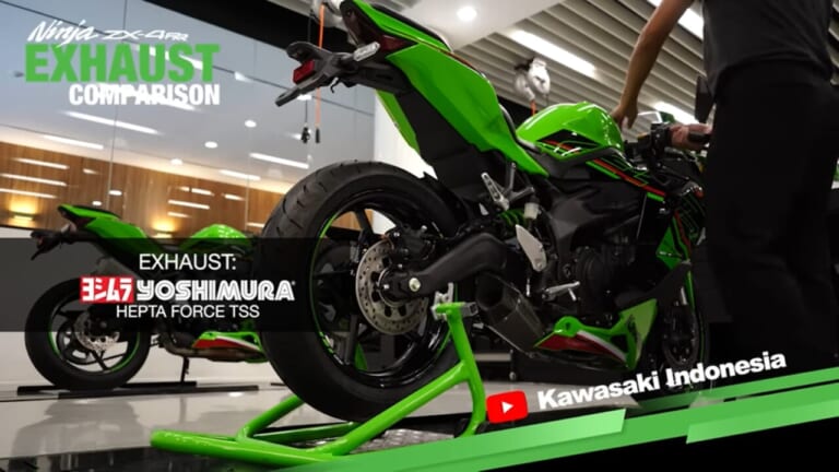 ニンジャZX-4RR にヨシムラ管／アクラポヴィッチ管を装着!! ヨンヒャク