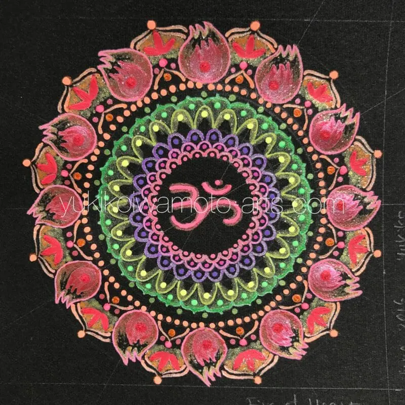 曼荼羅アート「ハートの炎」｜Mandala art “Fire of heart” | 幸運を