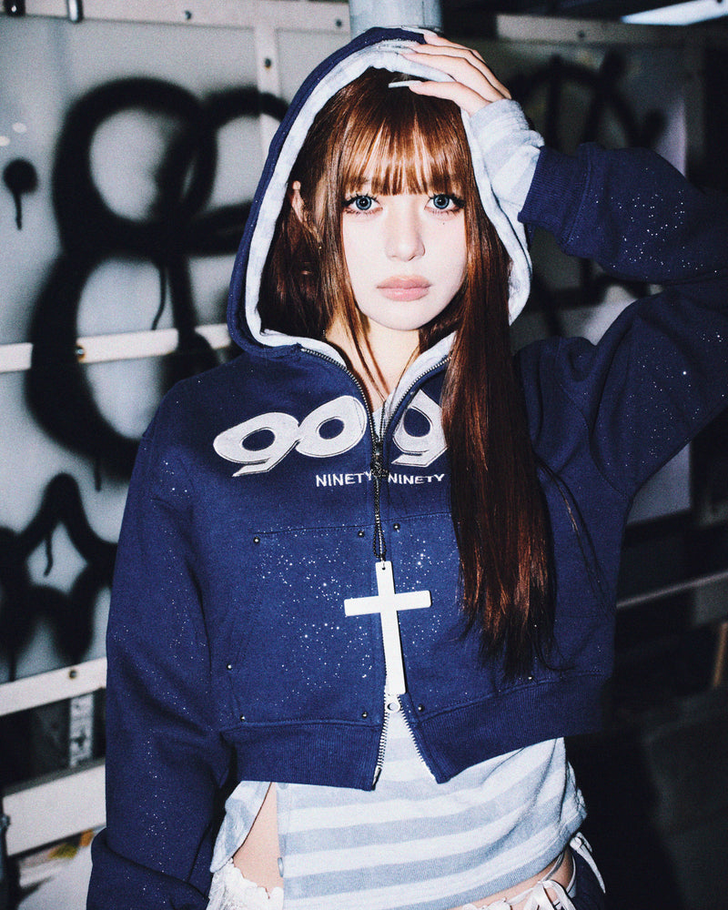 OG Logo Glitter Zip Hoodie – YZ