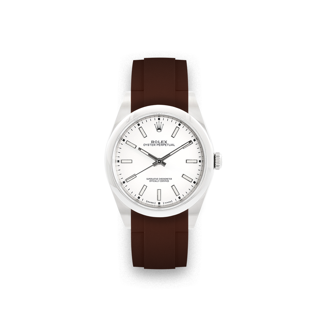 Rubber Strap for Rolex Oyster Perpetual 39mm 114300 For Deployant