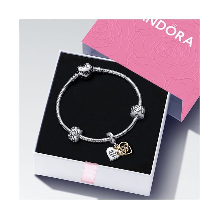 Pandora Lab-Grown Diamond & Hearts Bracelet Gift Set